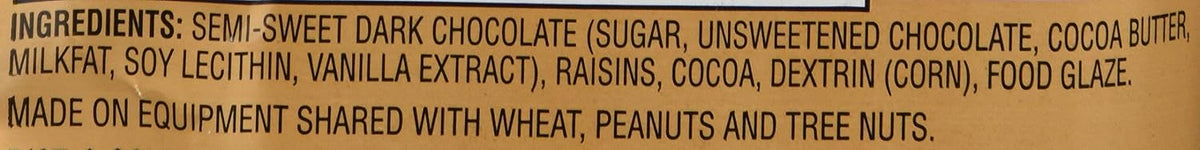 Trader Joe's chocolate raisins snack container lifestyle shot