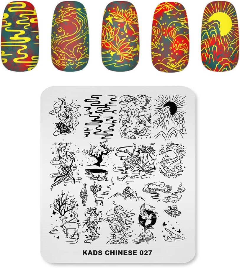 KADS festive nail stamping plate packaging and accessories overview