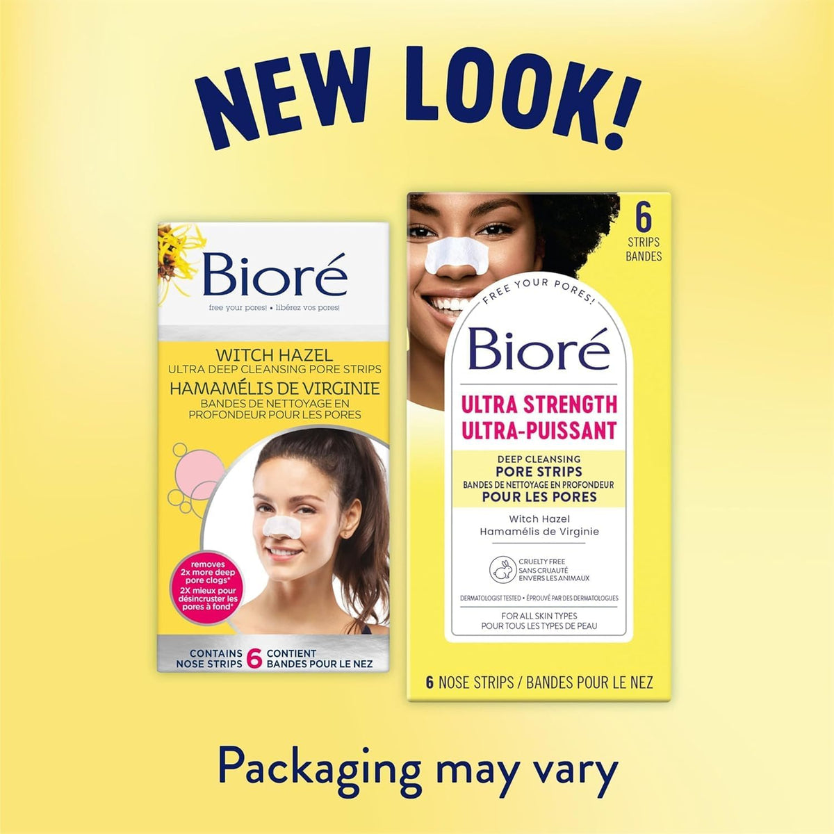 Authentic Biore Ultra Strength pore strips 6 count box