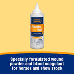 Farnam Wonder Dust 4 ounce bottle showing nozzle and application