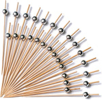 PuTwo disco ball cocktail picks 100 count front view displayed on a luxury appetizer platter.