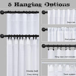 Pitalk 95 inch vintage French country curtain rod pocket detail
