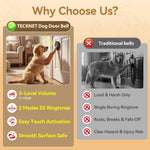 Two circular touch sensitive pet training doorbell transmitters