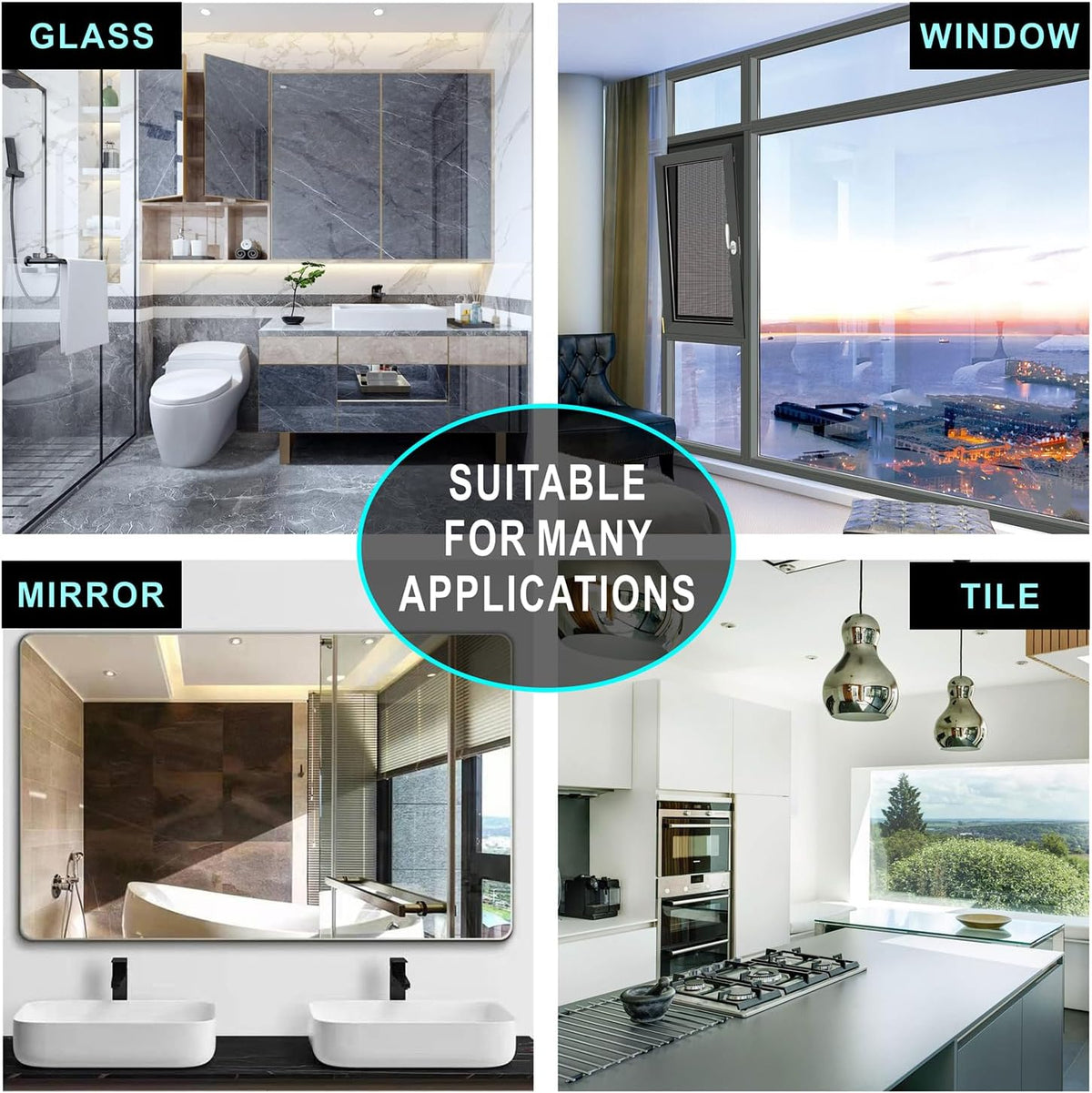 Richmirth window cleaner being used on a bathroom mirror