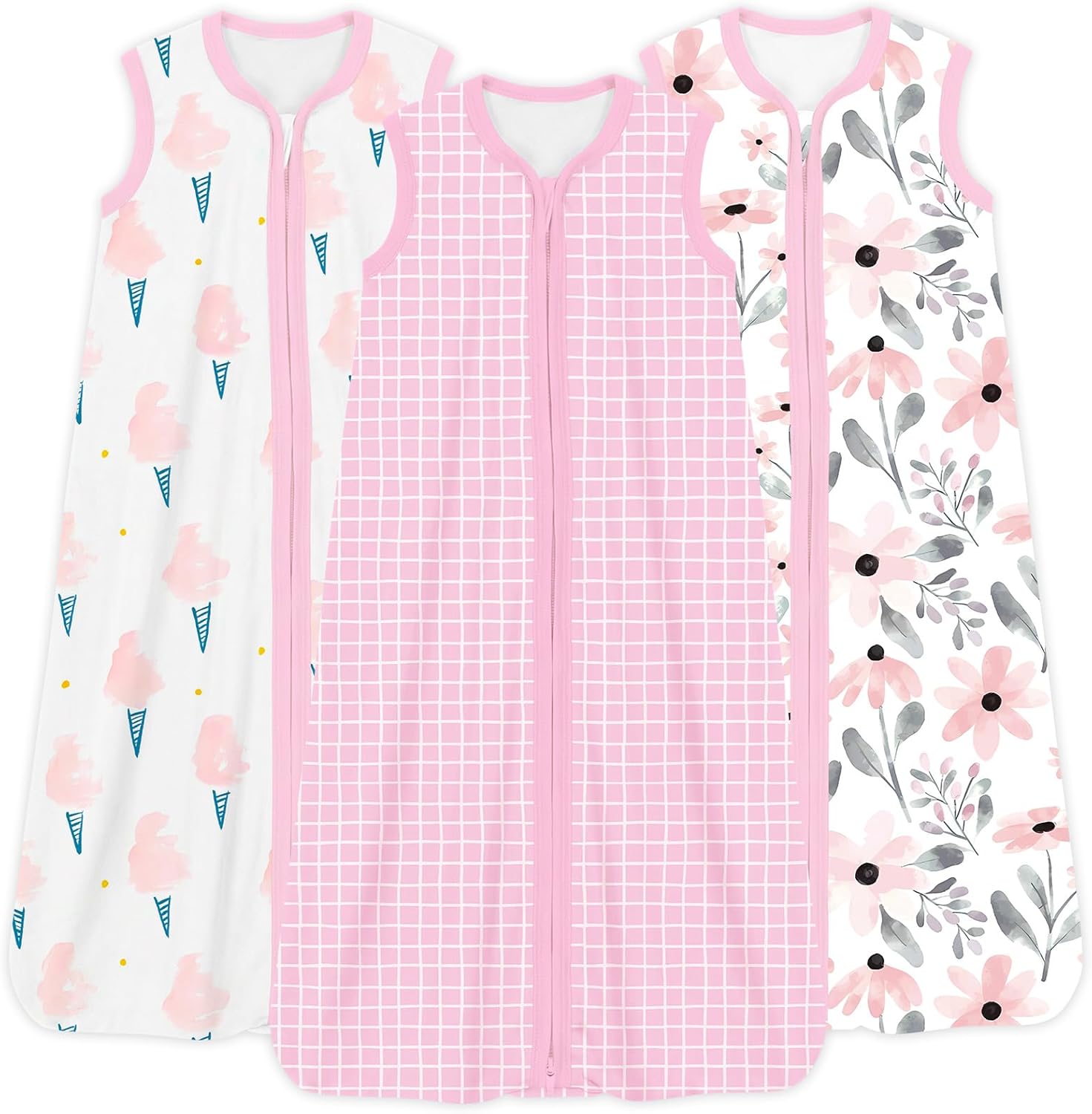 Totchill baby sleep sack 3-pack front view for infants