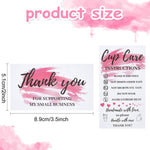 Pligreat pink brushwork design business card stack