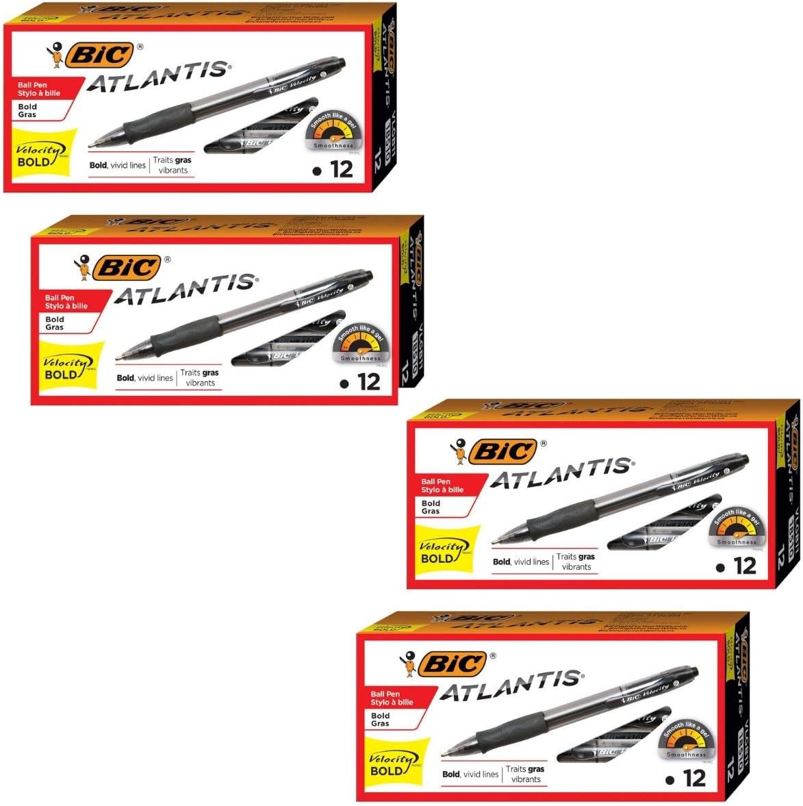 BIC Glide Bold Black Ballpoint Pens, Bold Point, 1.6 mm, 12-Count - Image 10