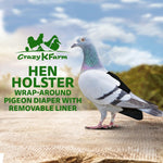 Extra small black bird diaper harness with leak proof lining setup