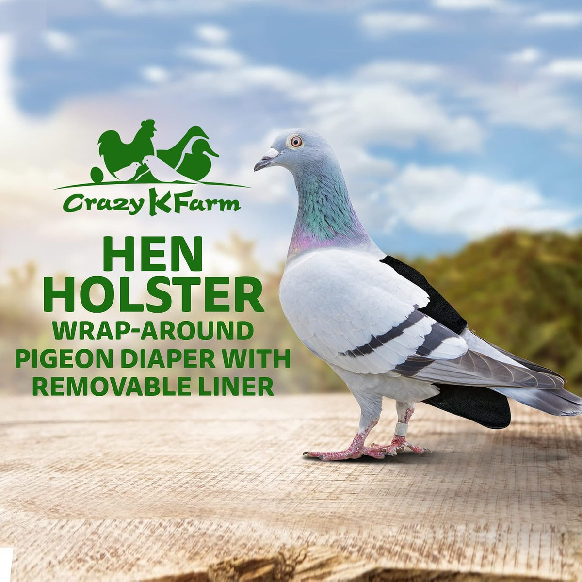Extra small black bird diaper harness with leak proof lining setup