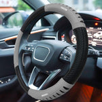 Sport Grip Style Dark Red Leather Steering Wheel Cover,Black ,Universal Fit 14.5-15.25 inch Steering Wheel - Image 13