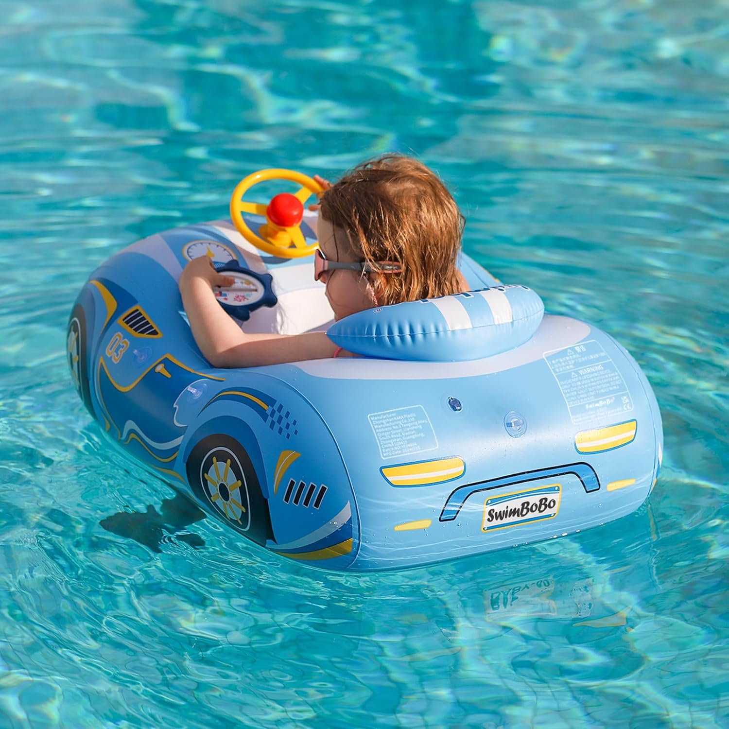 Free Swimming Baby Swimbobo Toddler Pool Float front view