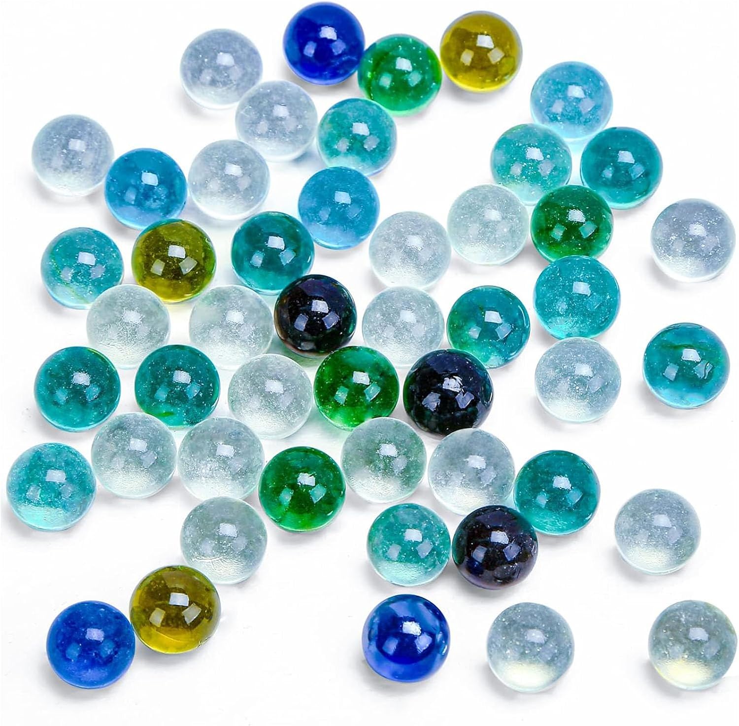 Poplay fity pieces beautiful player marbles bulk front view showing colorful glass collection