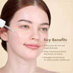 Texture shot of the Tosowoong Korean skincare set showing the lightweight serum and fast-absorbing cream.
