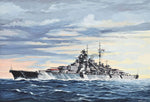 Revell Battleship Bismarck model kit lifestyle hobby display