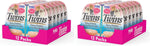Serving suggestion of Inaba Twins poured over dry cat kibble