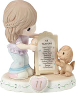 Precious Moments Growing In Grace Age 11 Figurine front view collectible porcelain