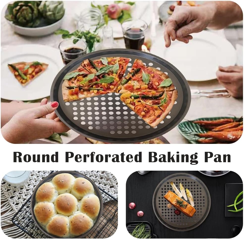 BHFBHFBH pizza pan set displayed for homemade pizza baking