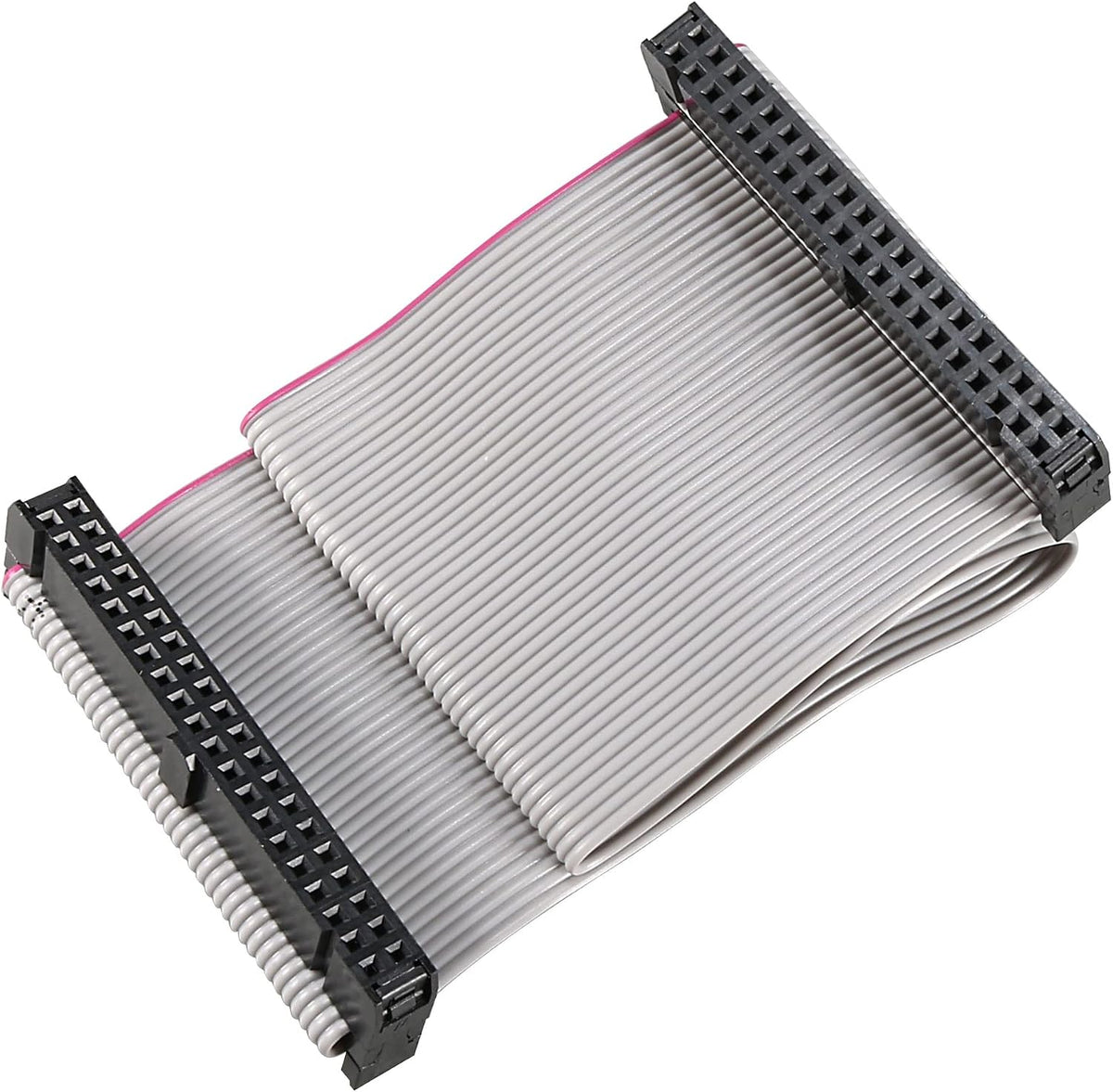 Rolled 20cm grey flat ribbon cable displayed against a neutral background