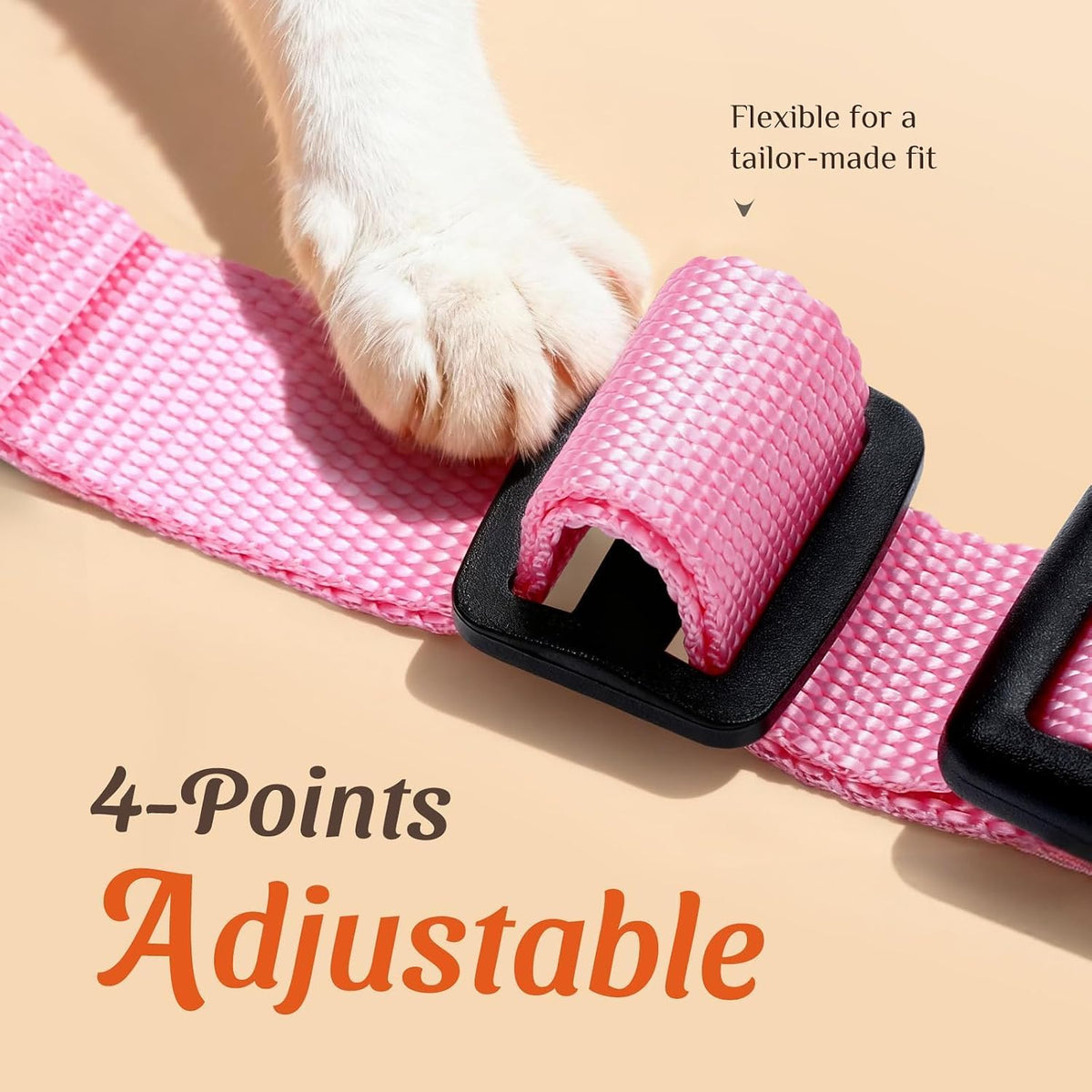 Dooradar escape proof cat jacket with adjustable buckles close up