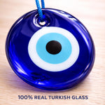 Erbulus Turkish Blue Evil Eye Wall Hanging hanging cord and rope view