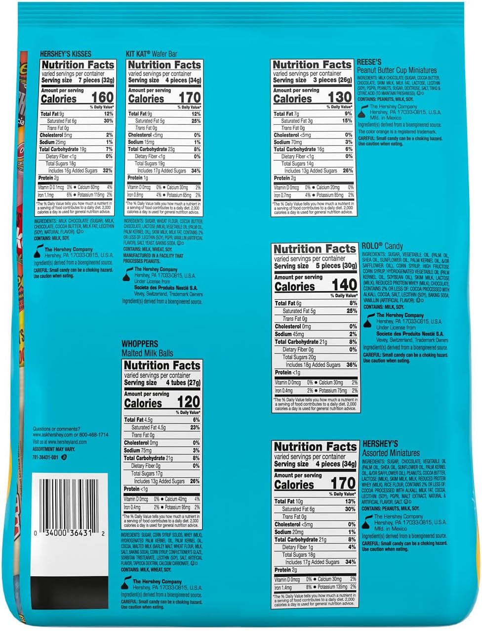 Hershey's imported 270 pieces bulk chocolate pack for festive gatherings.