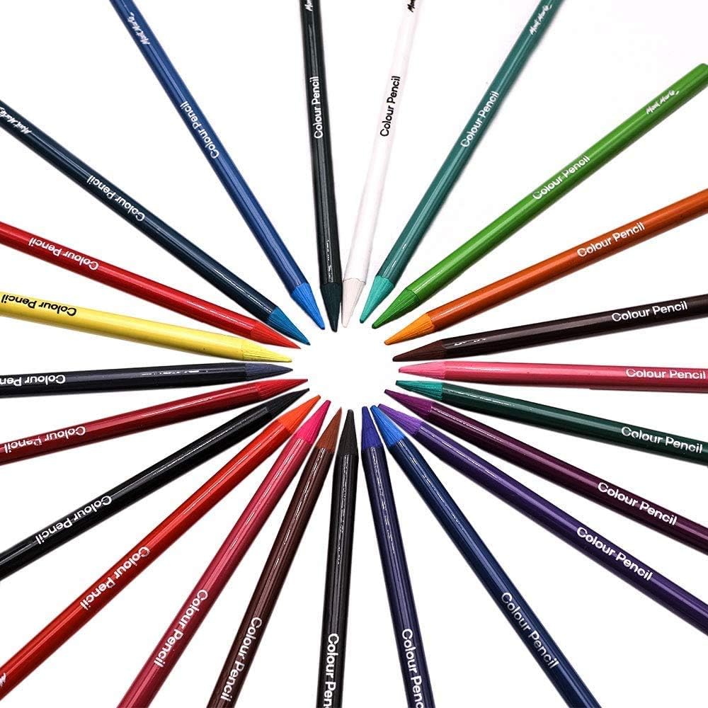Side angle view of Mont Marte woodless color pencil set