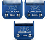 3-Packs Detachable Ceramic Blade Kit for Pet Clippers with Size 10 - Cut Length 1.5mm (1/16"),Compatible with Andis,Oster A5,Wahl KM10 Clippers & Similar Models (Blue) - Image 9