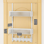 Close-up view of adjustable basket mechanism on door rack