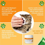 Daily no rinse veterinary eye wipes for pug facial fold cleaning