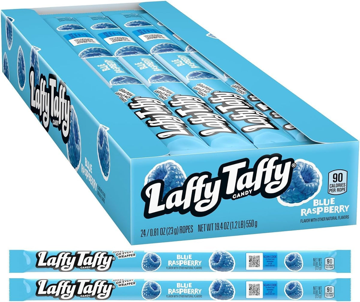 Laffy Taffy Blue Raspberry full display box with individually wrapped treats