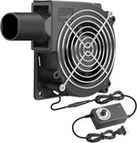 Wathai 120mm dual ball blower fan front view showing high velocity squirrel cage design.