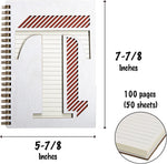 Collective Home Monogram Notebook angled view showing wiro binding