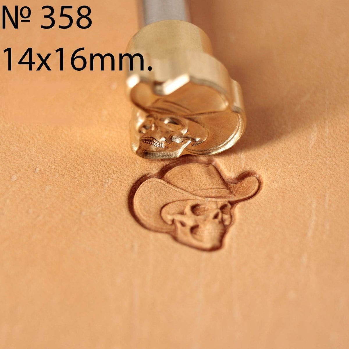 DandS Ltd Skull Leather Stamp Tool packaging and full length view