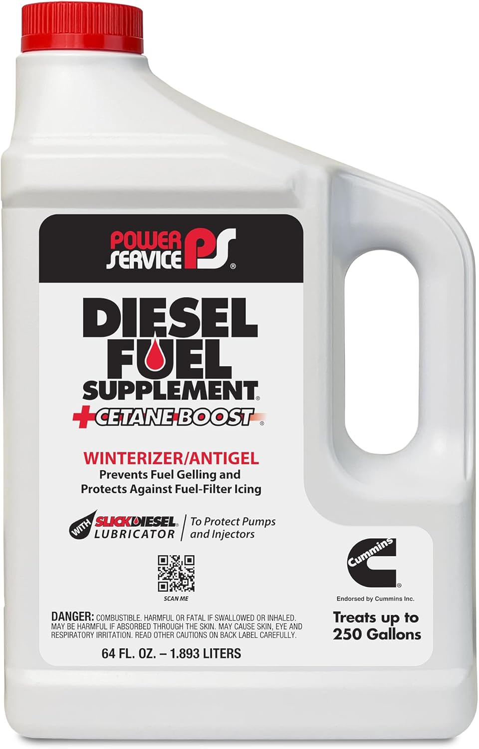 Power Service Diesel Fuel Supplement Antigel sixty four ounce front view premium winterizer fuel additive