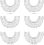 Pequano U Shaped Replacement Toothbrush Heads 6 piece pack front view for kids oral care