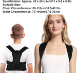 Teenager wearing upper back posture corrector under clothes
