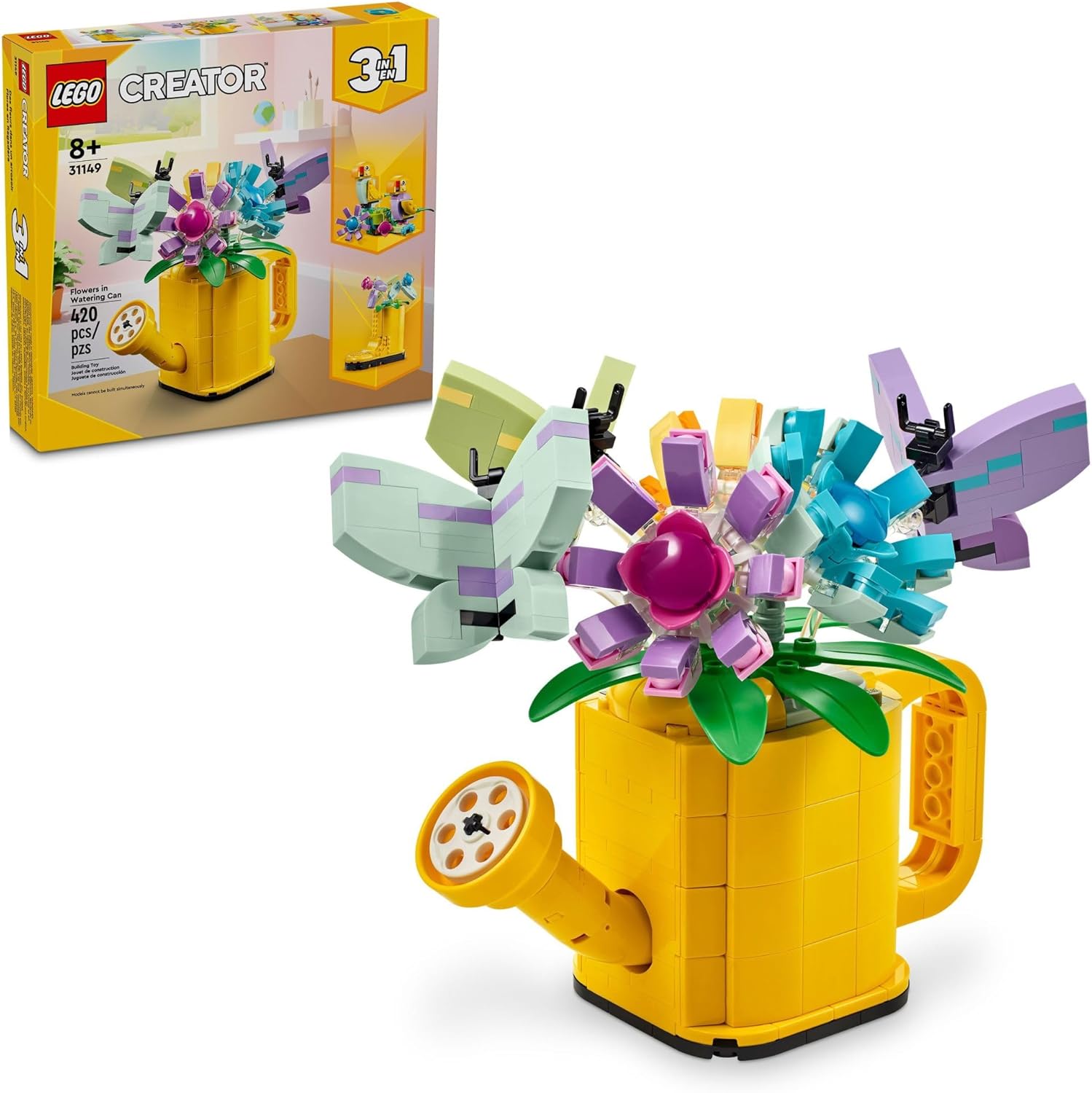 Lego Creator 3-in-1 Flowers in Watering Can front view