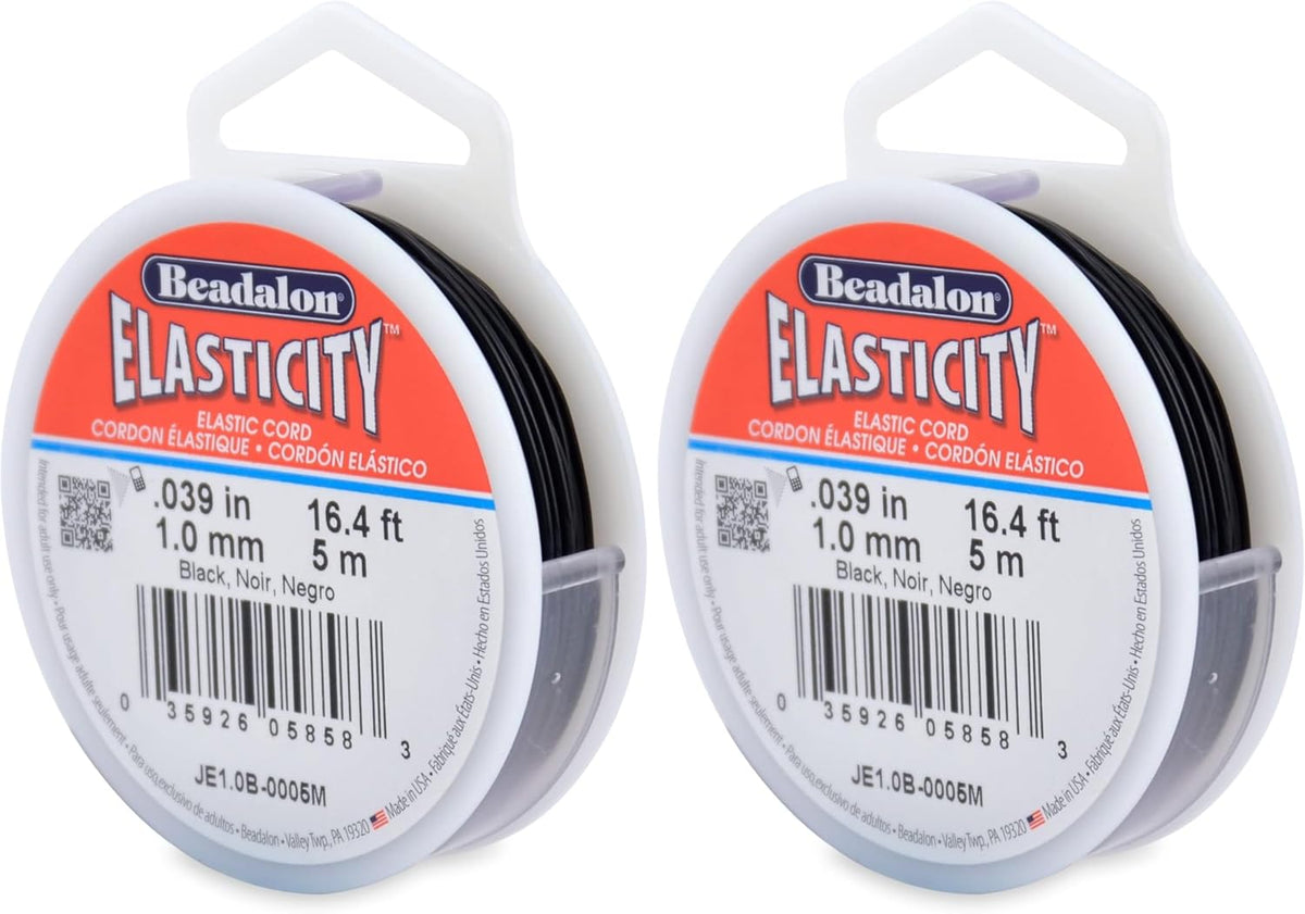 Beadalon 5 meter elastic string spool side angle