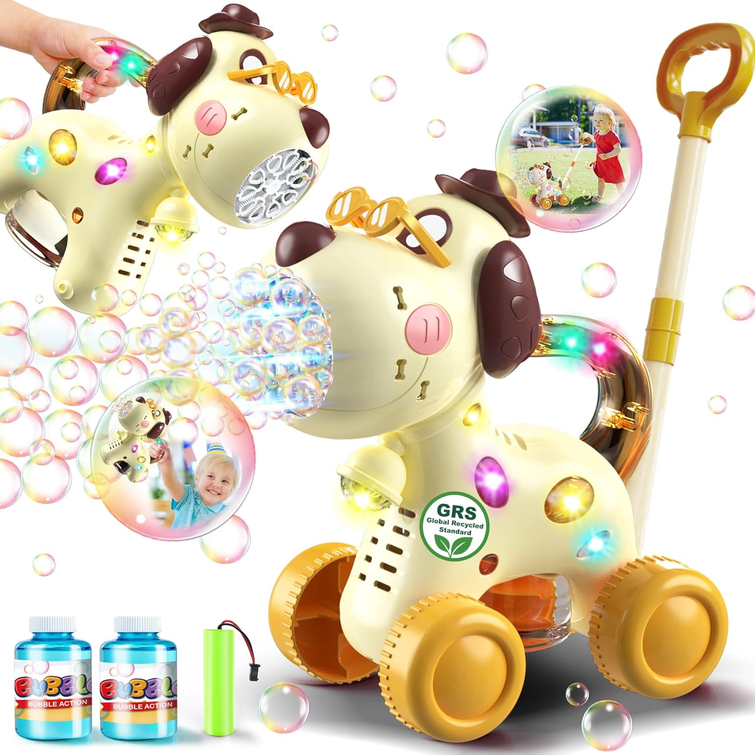 Nicmore automatic dog bubble machine front view for toddlers