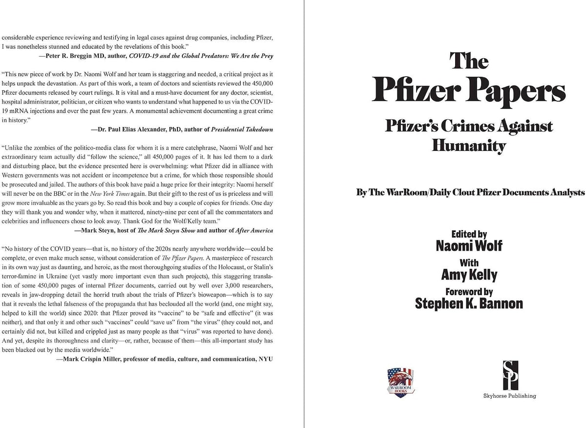 The Pfizer Papers book spine and back cover details