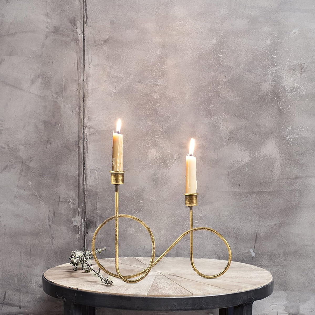 SUJUN modern loop candle holder side profile