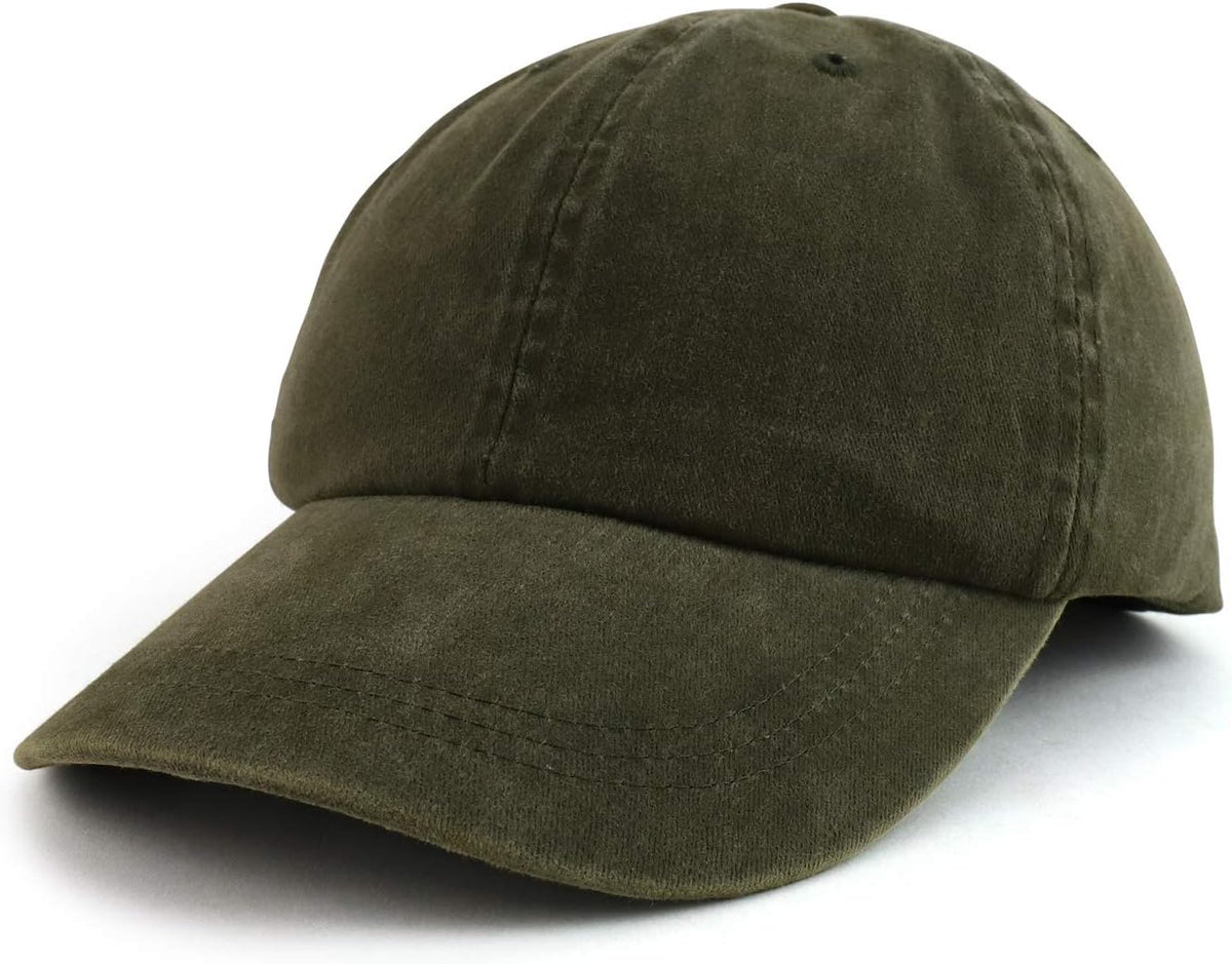 Trendy Apparel Shop Oversize XXL Pigment Dyed Washed Cotton Baseball Cap - Image 9