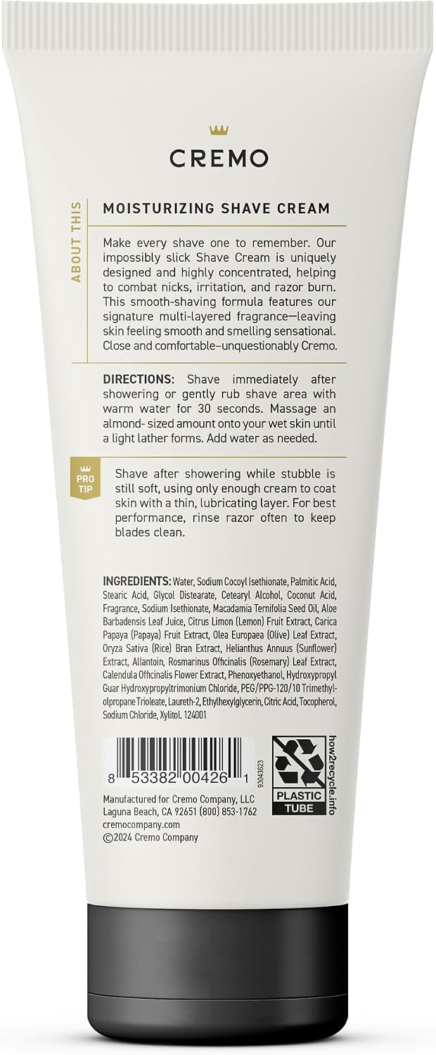 Cremo ultra-slick sandalwood shaving cream texture preview