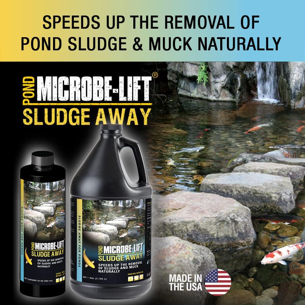 Microbe-Lift Sludge-Away back label and directions