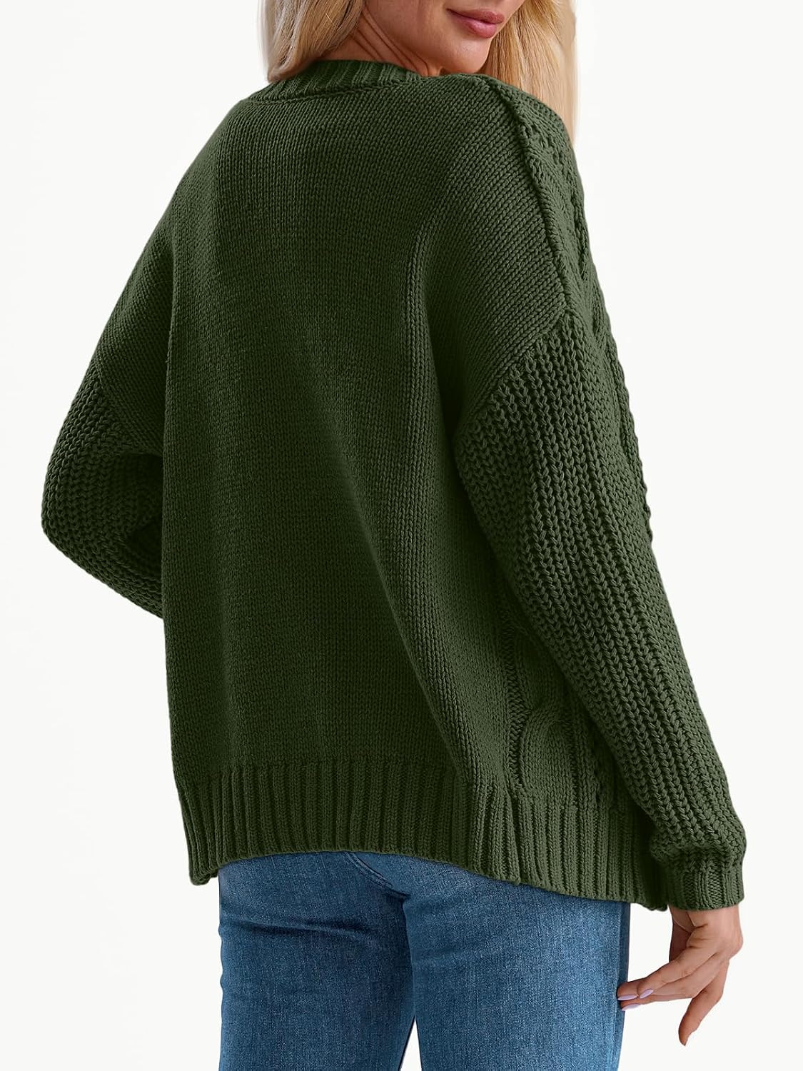 Lillusory long sleeve cotton sweater back view