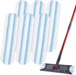 DLAIMI mop replacement pads six pack front view showcasing microfiber texture.