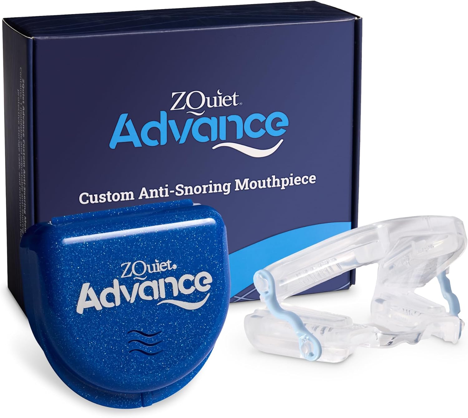 ZQuiet, Advance, Custom Anti-Snoring Mouthpiece, Adjustable Mouthguard with 4 Jaw Advancement Sizes, Slim & Low-Profile, Clear - Image 1