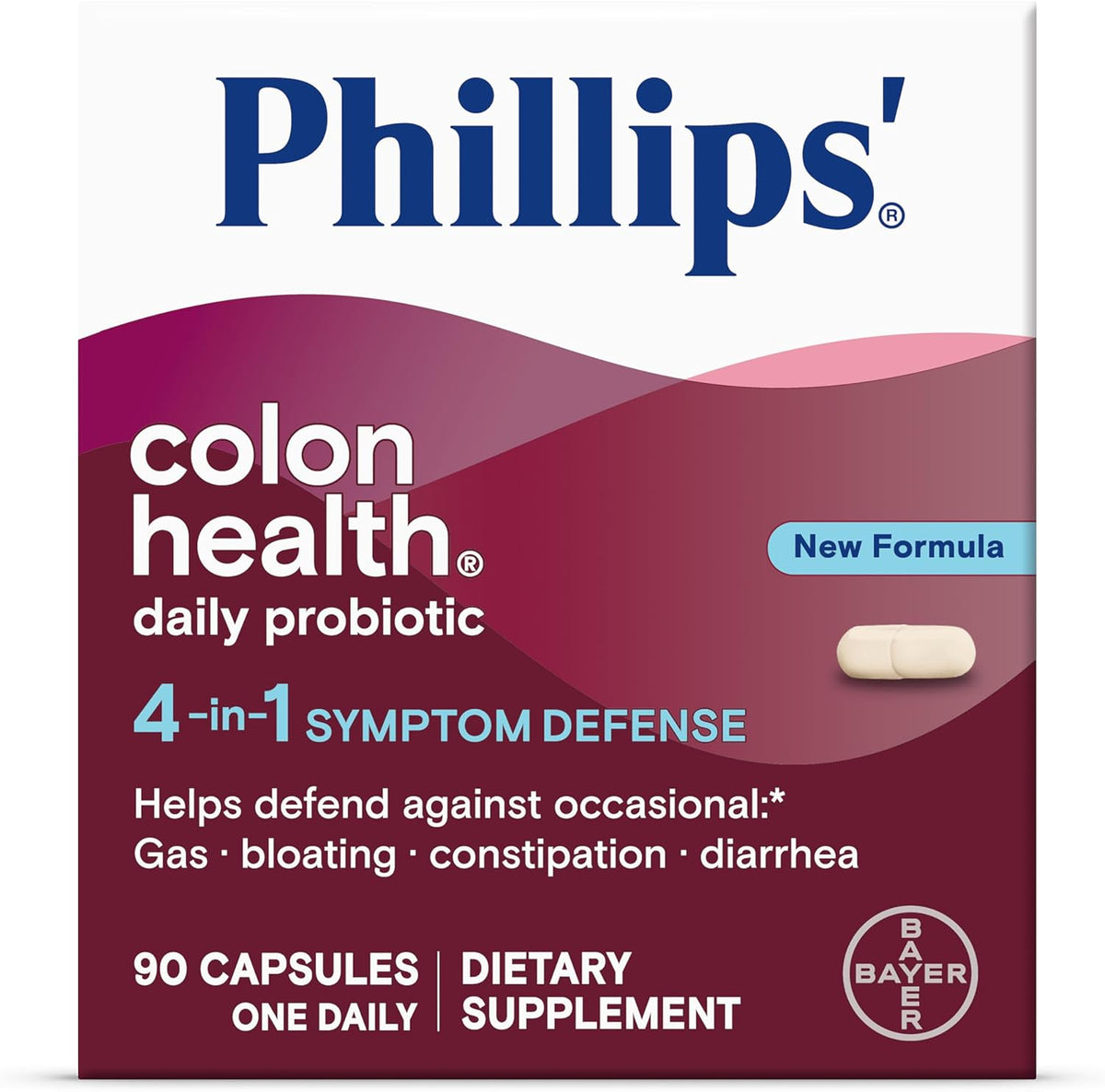 Phillips' Colon Health Daily Probiotic Capsules, 4-in-1 Symptom Defense to help defend against Occasional Gas, Bloating, Constipation, and Diarrhea, Daily Supplement, 60 Count - Image 10