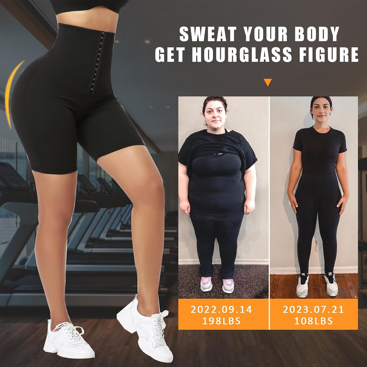 BXVX thermo workout body shaper close up fabric