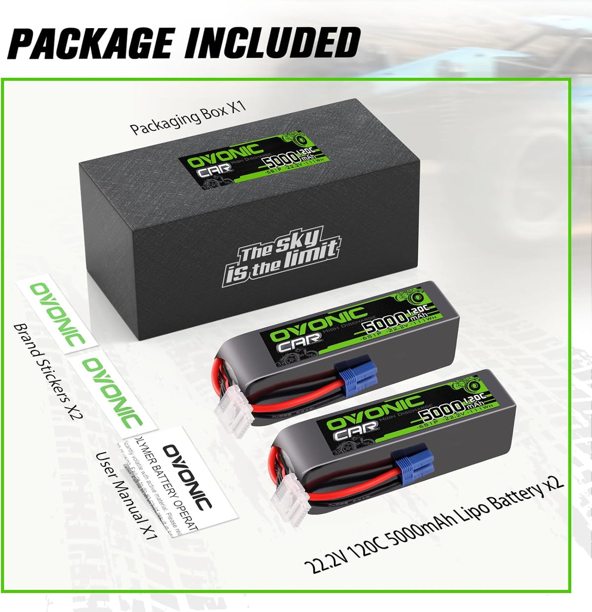 Ovonic racing hobby battery packaging box